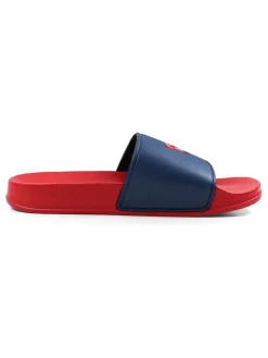 Slippers donkerblauw/rood