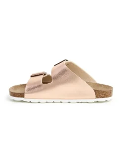 Slippers lichtroze/goudkleurig