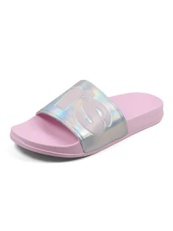 Slippers lichtroze/zilverkleurig