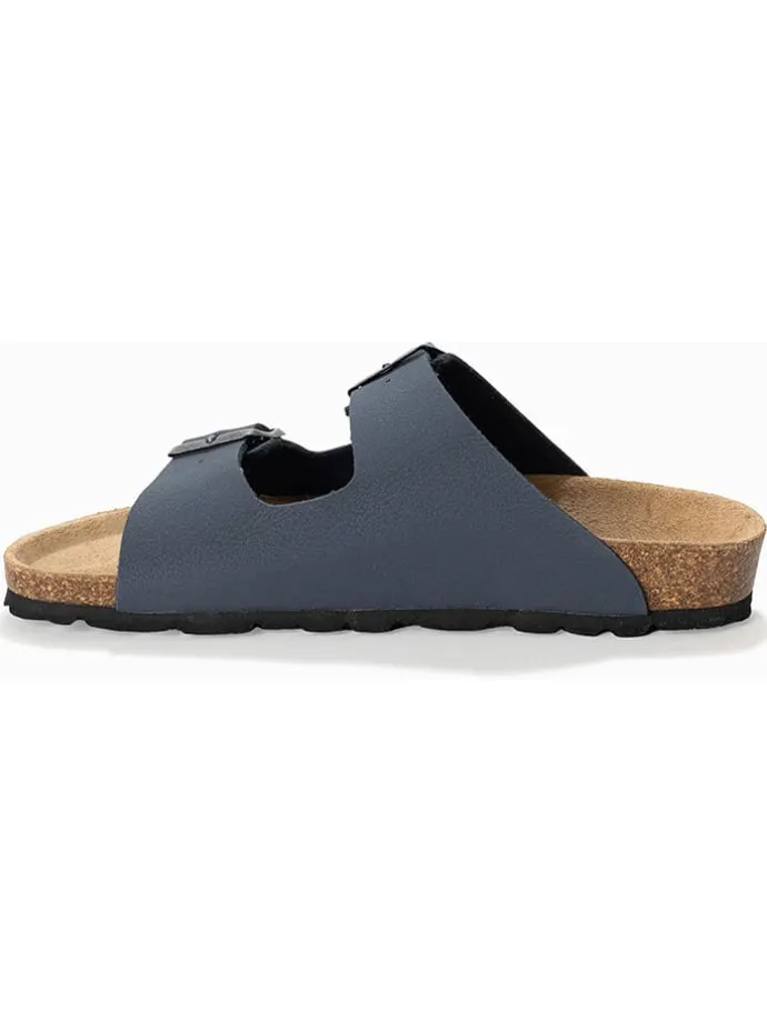 Slippers "Trefle" donkerblauw