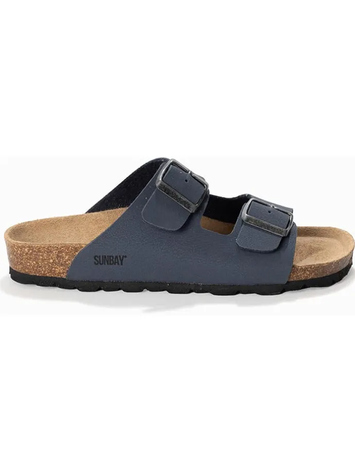 Slippers "Trefle" donkerblauw