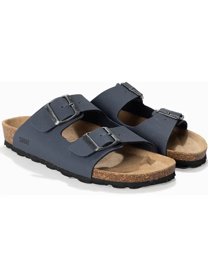 Slippers "Trefle" donkerblauw