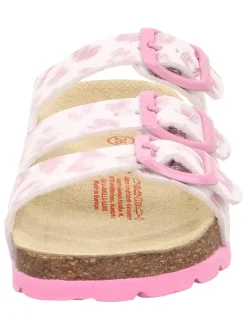 Slippers wit/lichtroze