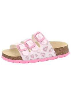 Slippers wit/lichtroze