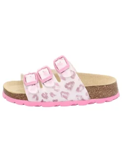 Slippers wit/lichtroze