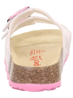 Slippers wit/lichtroze