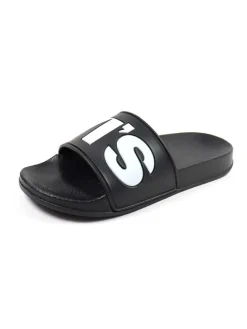 Slippers zwart/wit