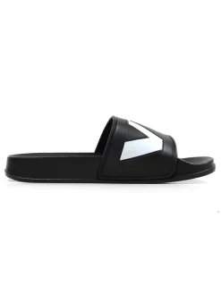 Slippers zwart/wit