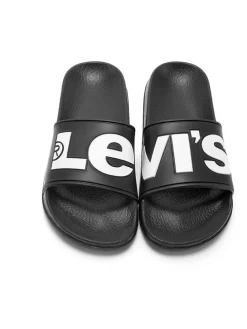 Slippers zwart/wit