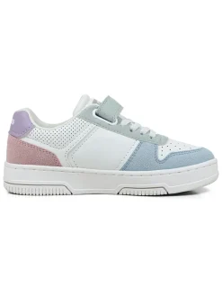 Sneakers wit/lichtblauw/paars