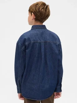 Spijkerblouse donkerblauw