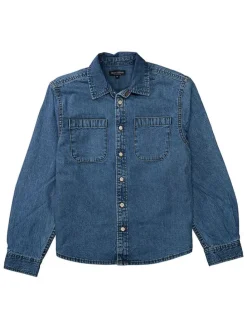Spijkerblouse donkerblauw