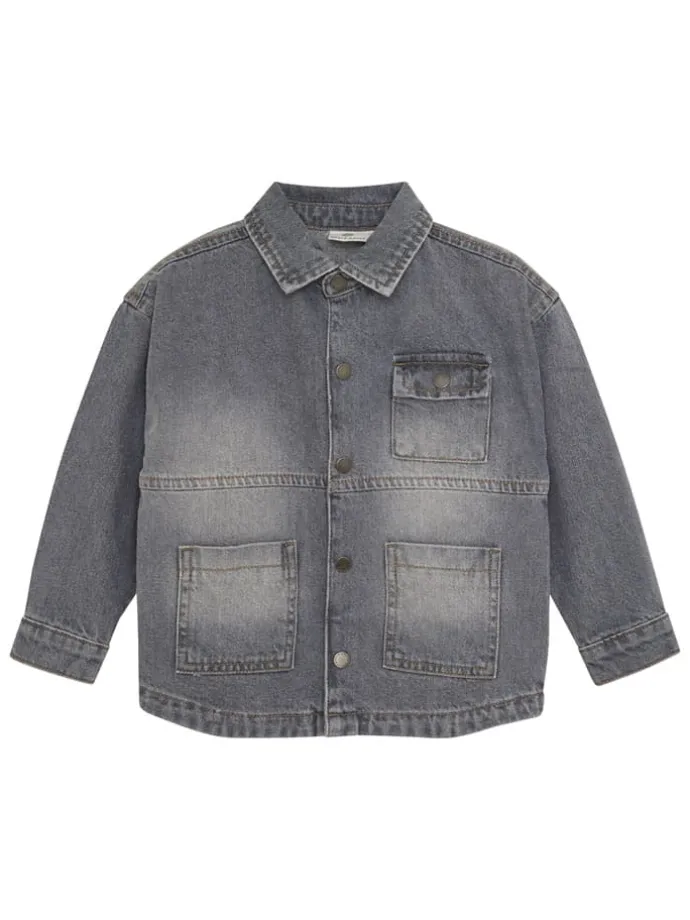 Spijkerblouse grijs