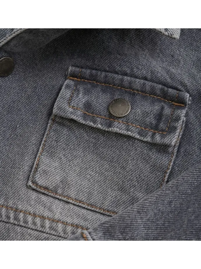 Spijkerblouse grijs
