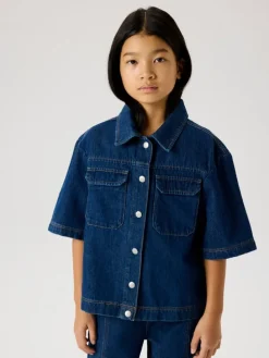 Spijkerblouse "Lea" donkerblauw