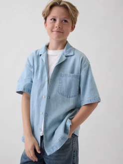 Spijkerblouse lichtblauw