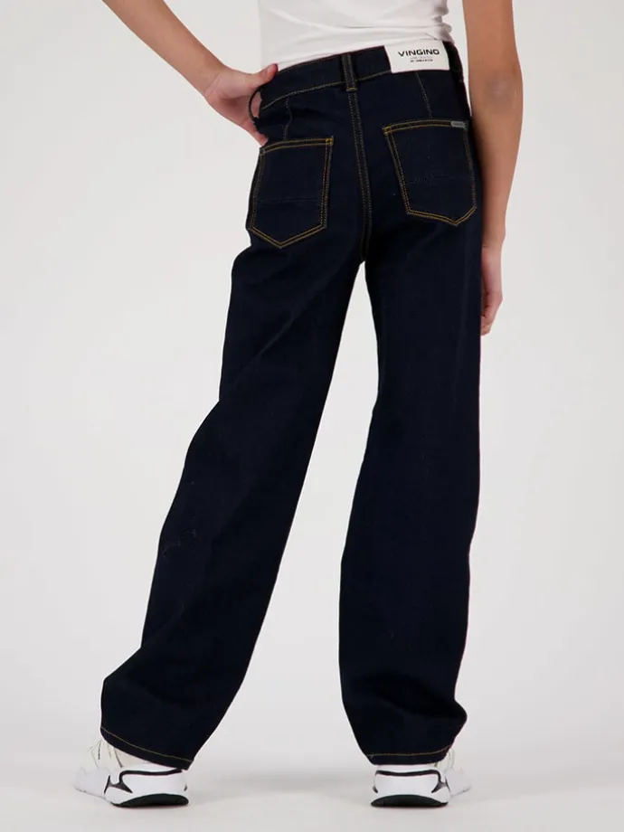Spijkerbroek "Cato" - wide leg - donkerblauw