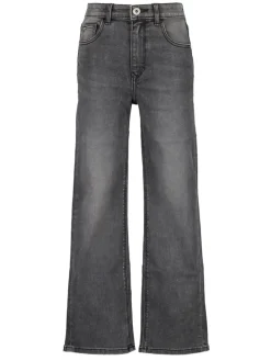 Spijkerbroek - wide leg - antraciet