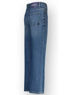 Spijkerbroek - wide leg - blauw