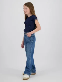 Spijkerbroek - wide leg - blauw