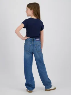 Spijkerbroek - wide leg - blauw