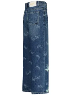 Spijkerbroek - wide leg - donkerblauw