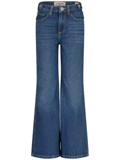 Spijkerbroek - wide leg - donkerblauw