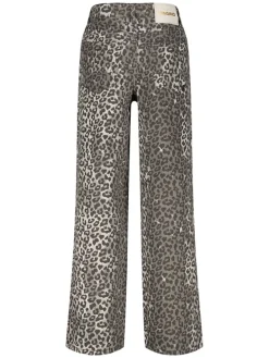 Spijkerbroek - wide leg - grijs/bruin