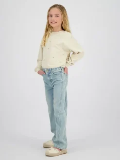 Spijkerbroek - wide leg - lichtblauw