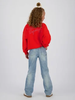 Spijkerbroek - wide leg - lichtblauw