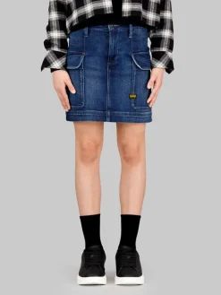 Spijkerrok blauw