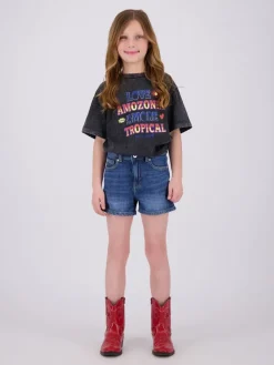 Spijkershort "Dora" blauw