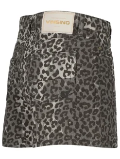 Spijkerskort bruin/grijs