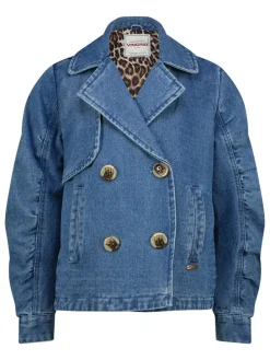 Spijkertrenchcoat blauw