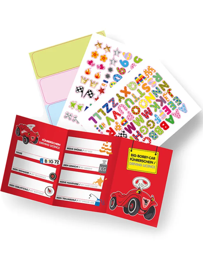 Stickerset "Kentekenplaat" rood - vanaf 12 maanden