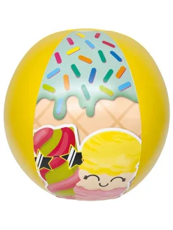 Strandbal "Happy Summer" geel - Ø 29 cm
