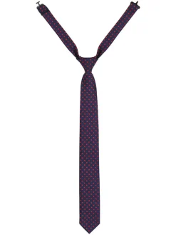 Stropdas donkerblauw/rood