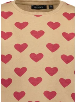 Sweatjurk beige/roze