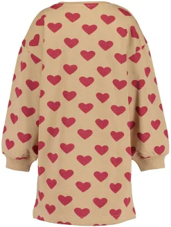 Sweatjurk beige/roze