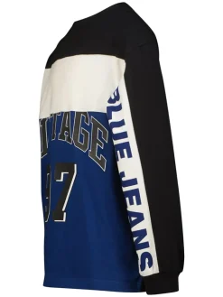 Sweatshirt blauw/wit/zwart