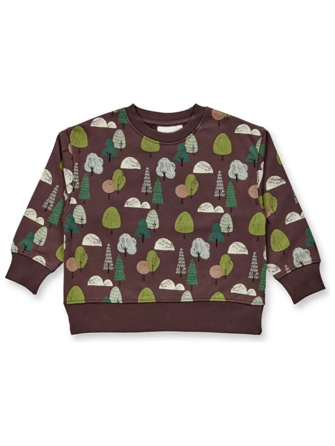 Sweatshirt "Dari" donkerbruin