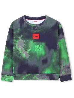 Sweatshirt donkerblauw/groen