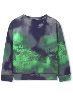 Sweatshirt donkerblauw/groen