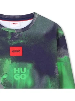 Sweatshirt donkerblauw/groen