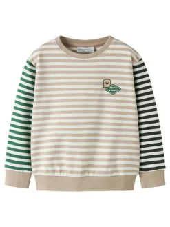 Sweatshirt "Kaster" beige/groen/zwart