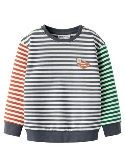 Sweatshirt "Kaster" donkerblauw/rood/groen