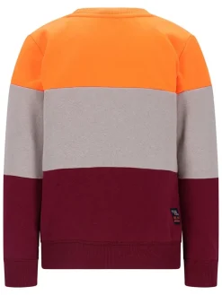 Sweatshirt "Scott" oranje/grijs/bordeaux