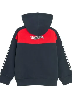 Sweatvest donkerblauw/rood