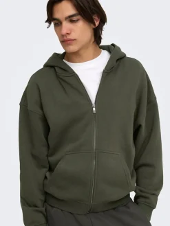 Sweatvest kaki