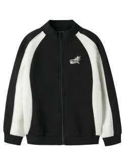 Sweatvest "Lasse" zwart/wit
